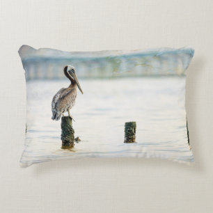 Pelican on Pole Decorative Cushion