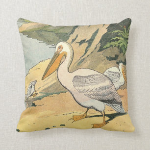 Pelican on the Beach Cushion