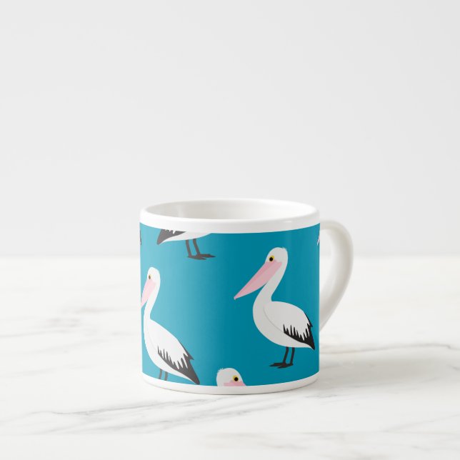 Pelican pattern espresso cup (Front Right)