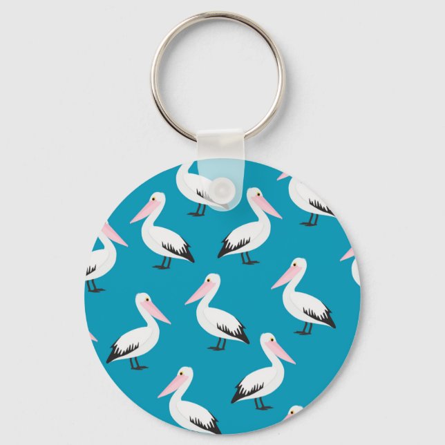 Pelican pattern key ring (Front)