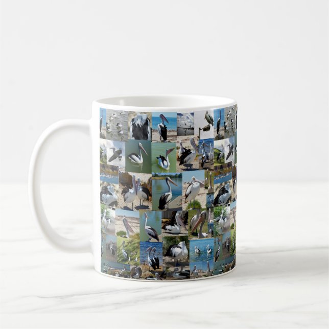 Pelican Photo Collage Collection, Coffee Mug (Left)