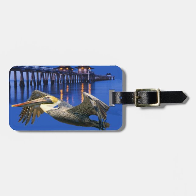 Pelican Pier Luggage Tag (Front Horizontal)