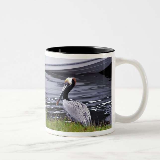 Pelican Poser Two-Tone Coffee Mug (Right)