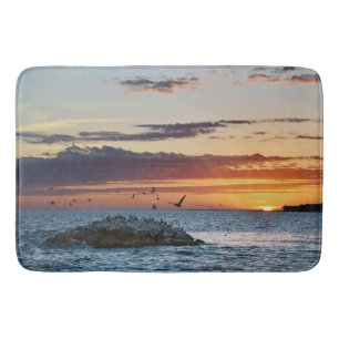 Pelican Rock Sunset, Dauphin Island, Alabama Bath Mat