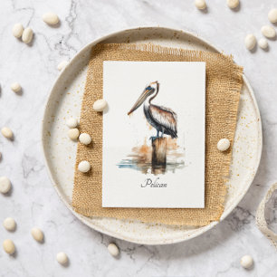 Pelican standing on a pole, customisable  card