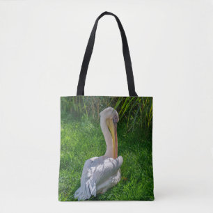 Pelican up close tote bag