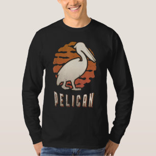 Pelican Vintage Retro Classic Animal Sunset T-Shirt