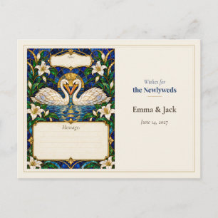 Pelican Wedding Guest Book Wishes Postcard