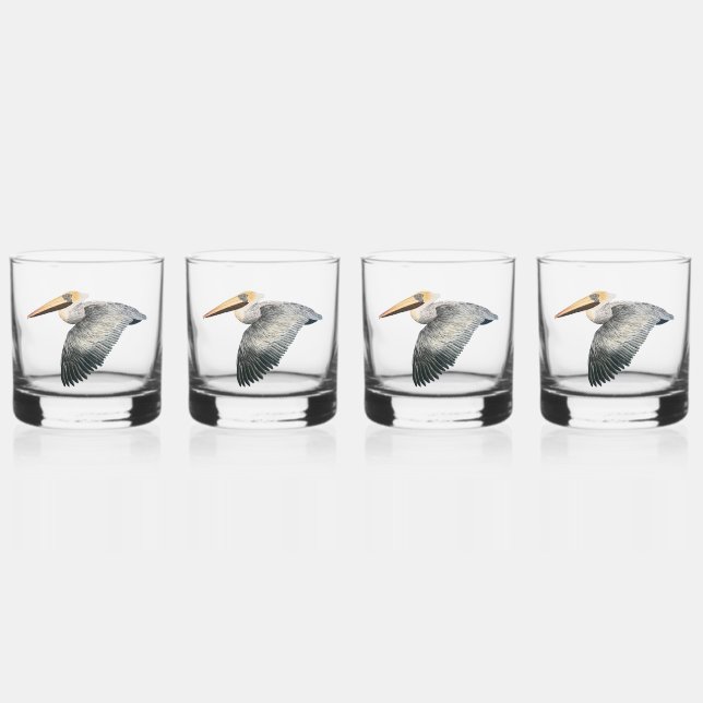 Pelican Whiskey Glass - 4 set (Front)