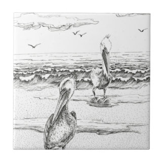 Pelican Woorim beach, Australia, Queensland Ceramic Tile