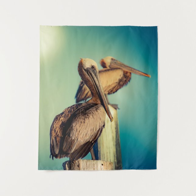 Pelicans at Dawn  Tapestry (Front)