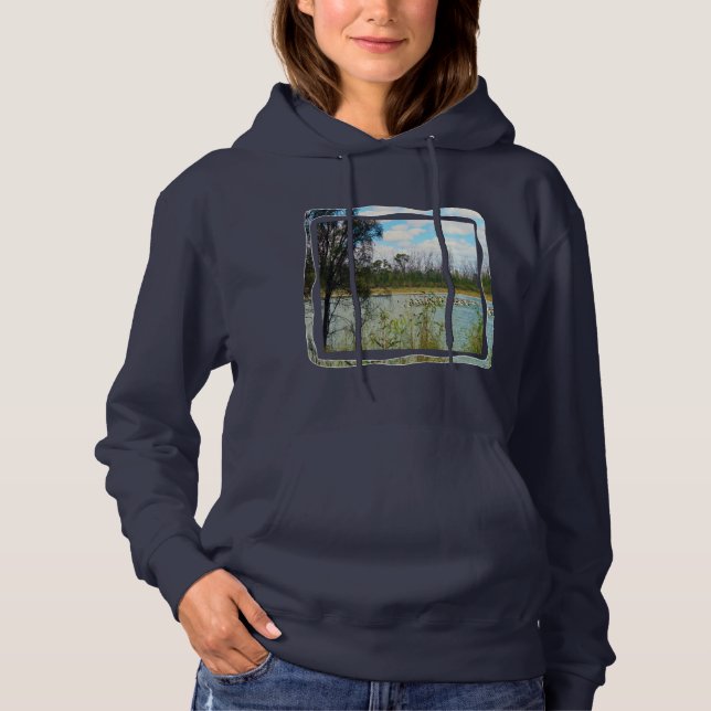 Pelicans, Australia, River Murray, Hoodie (Front)