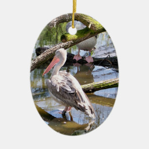 PELICANS CERAMIC TREE DECORATION