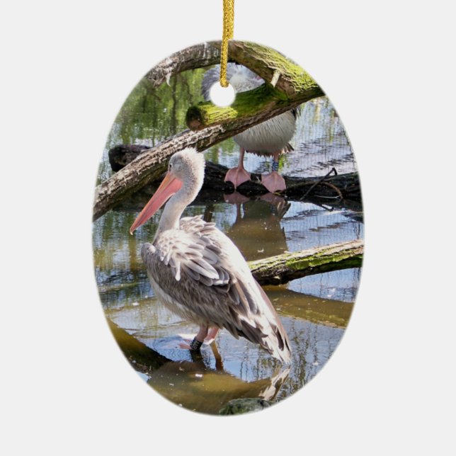 PELICANS CERAMIC TREE DECORATION (Front)