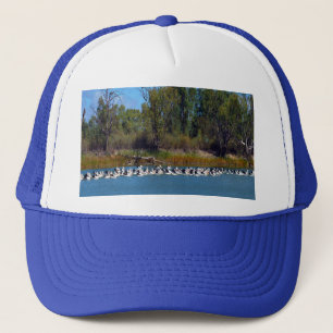 Pelicans Fishing River Murray Australia,   Trucker Hat