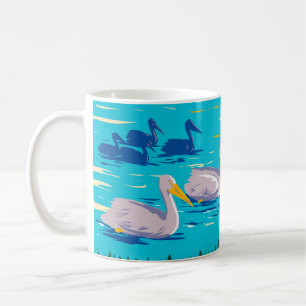  Pelicans in Astotin Lake Coffee Mug