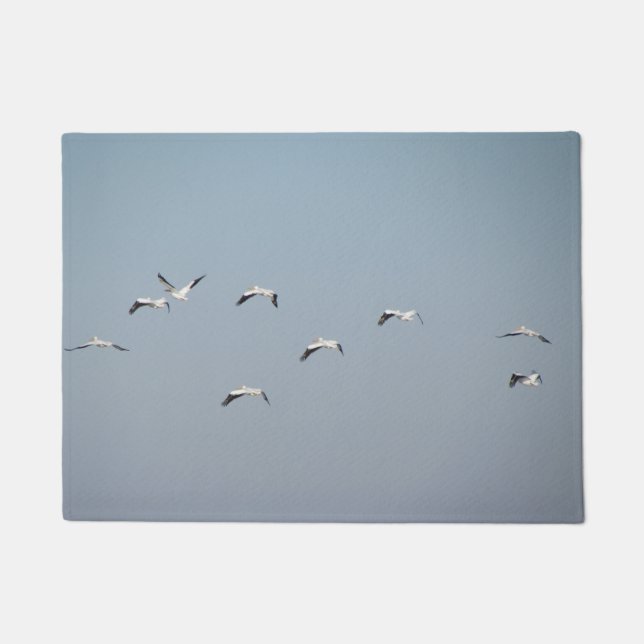 Pelicans in Flight Doormat (Front)