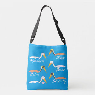 Pelicans in Meditation Crossbody Bag
