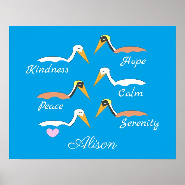 Pelicans in Meditation Poster (Front)