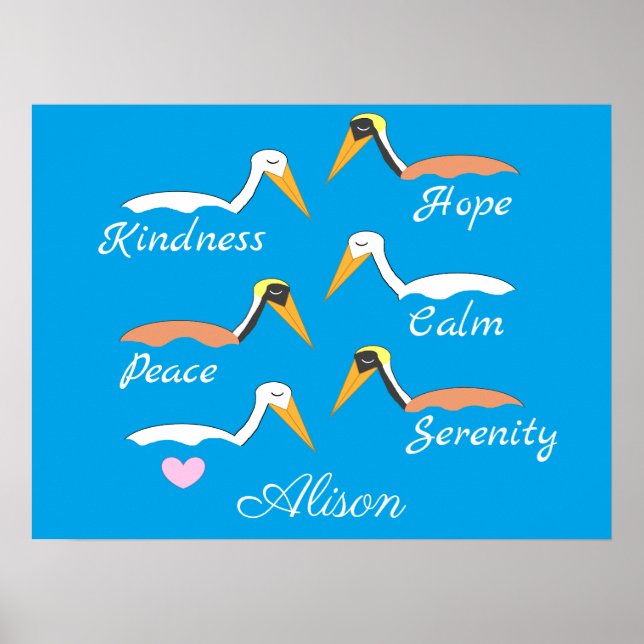 Pelicans in Meditation Poster (Front)