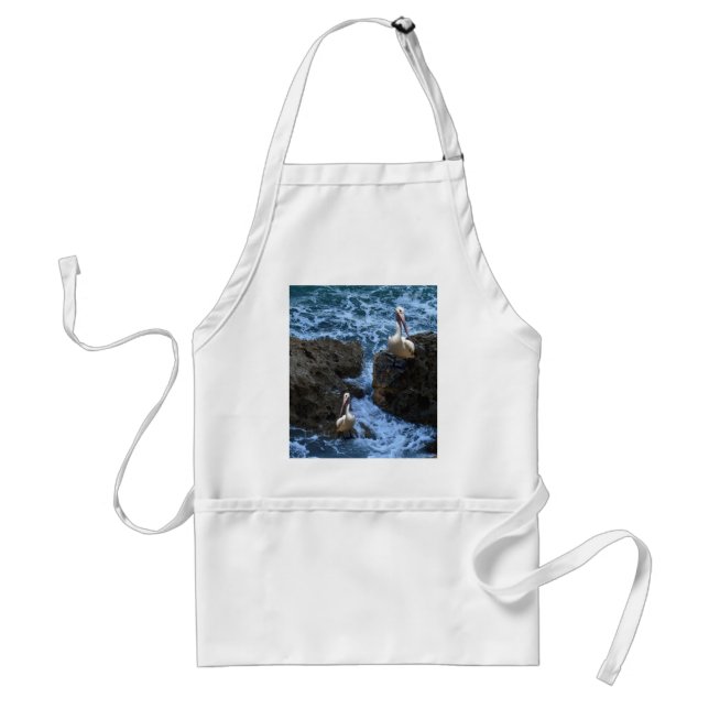 Pelicans On Sea Rocks, Standard Apron (Front)