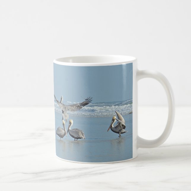 Pelicans on the Beach Coffee Mug (Right)