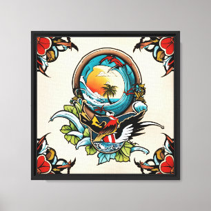 Pelicans on the Pier T-Shirt Coastal Marina Canvas Print