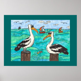Pelicans Print