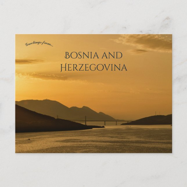 Peljesac Bridge in Neum Bosnia and Herzegovina Postcard (Front)