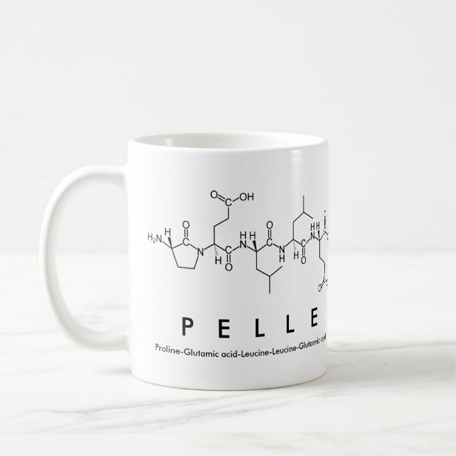 Pelle peptide name mug (Left)