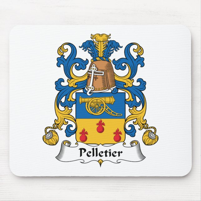 Pelletier Family Crest Mouse Pad (Front)