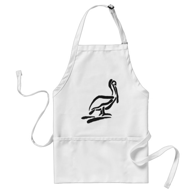 Pellican Bird Abstract Outline Standard Apron (Front)