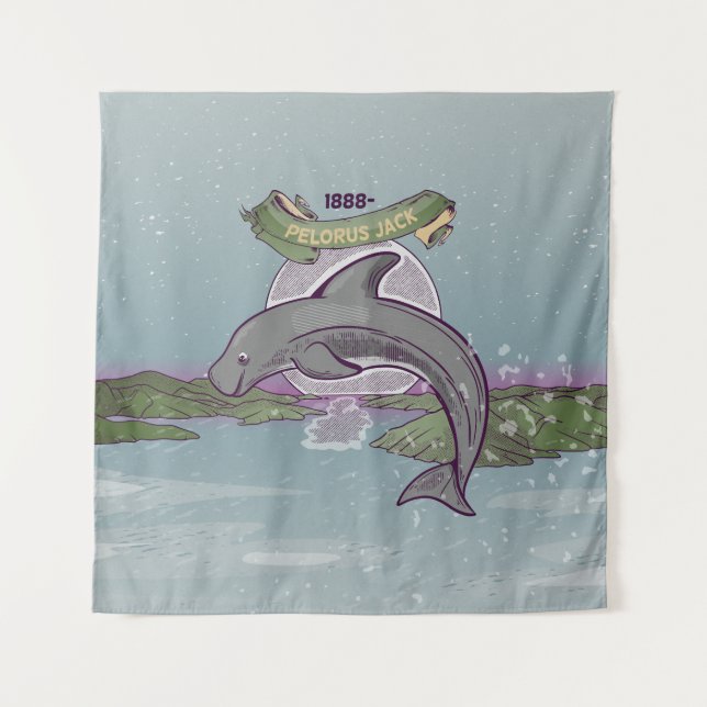 Pelorus Jack New Zealand Dolphin Tapestry (Front)