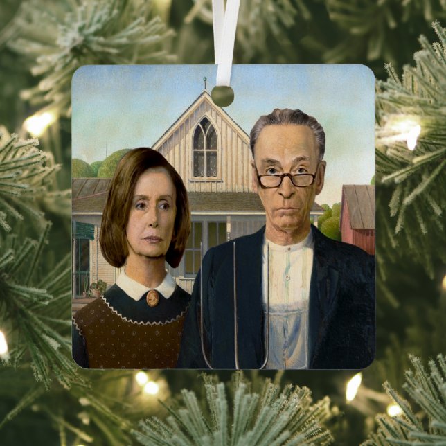 Pelosi and Schumer Christmas Ornament (Insitu)