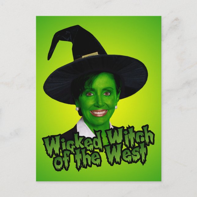 Pelosi Wicked Witch of the West Postcard (Front)