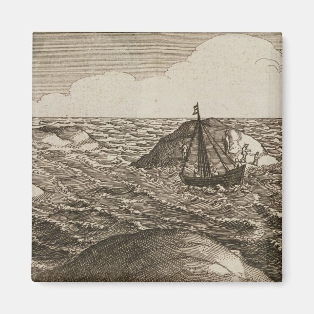 Pelsaert Sets Sail   Way Between Islands, Magnet (Front)