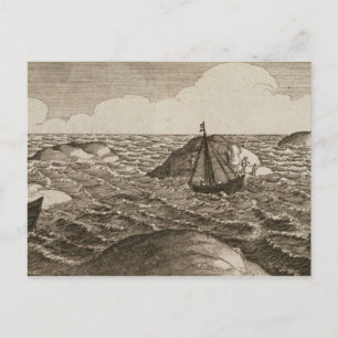Pelsaert Sets Sail Way Between Islands, Postcard