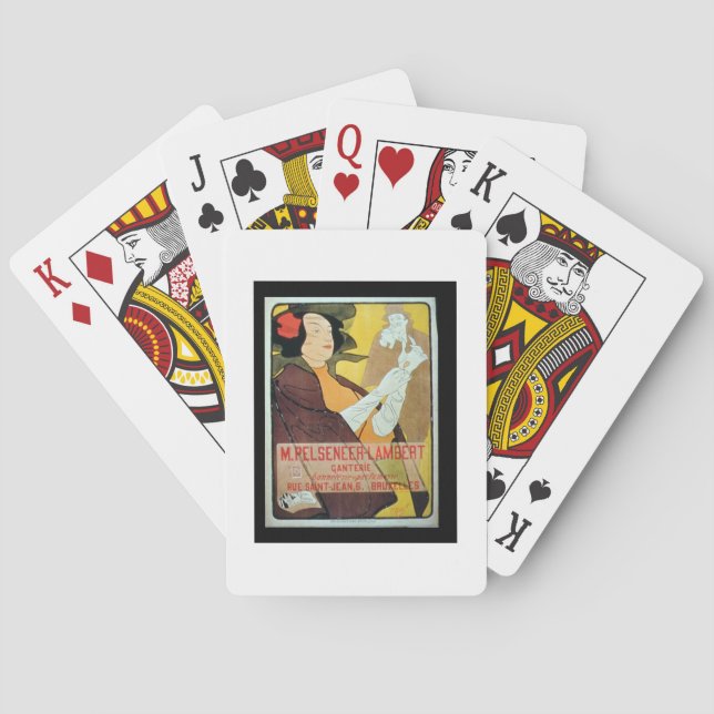 'Pelseneer-Lambert Glove Makers, Millinery and Per Playing Cards (Back)