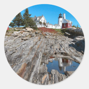 Pemaquid Point Light Classic Round Sticker