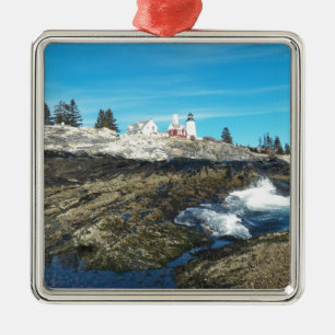 Pemaquid Point Lighthouse 14 Metal Tree Decoration