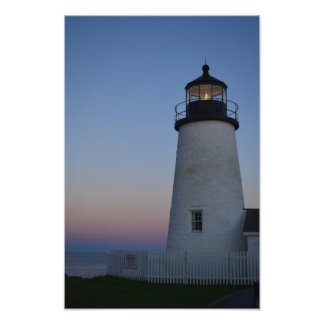 Pemaquid Point Lighthouse at sunset Photo Print
