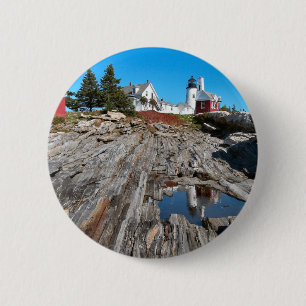 Pemaquid Point Lighthouse, Maine 6 Cm Round Badge