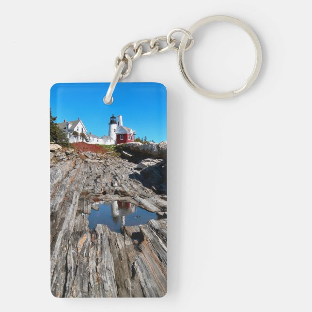Pemaquid Point Lighthouse, Maine Key Ring (Back)