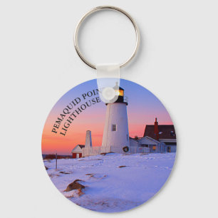 Pemaquid Point Lighthouse Maine Keychain