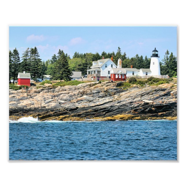Pemaquid Point Lighthouse Maine Photo Print (Front)
