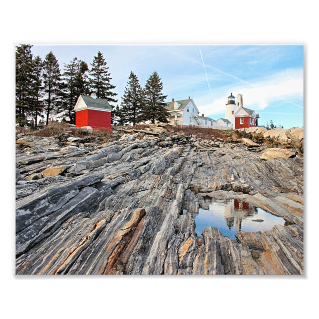 Pemaquid Point Lighthouse Maine Photo Print (Front)