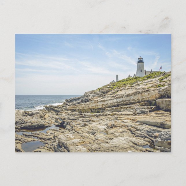 Pemaquid Point Lighthouse Maine Postcard (Front)