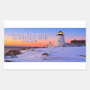 Pemaquid Point Lighthouse, Maine Rectangular Sticker