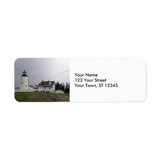 Pemaquid Point Lighthouse, Maine Return Address Label (Front)