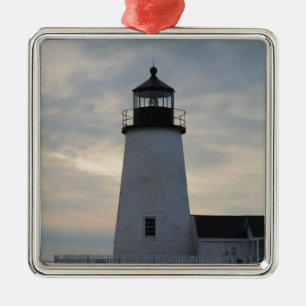Pemaquid Point Lighthouse Metal Tree Decoration